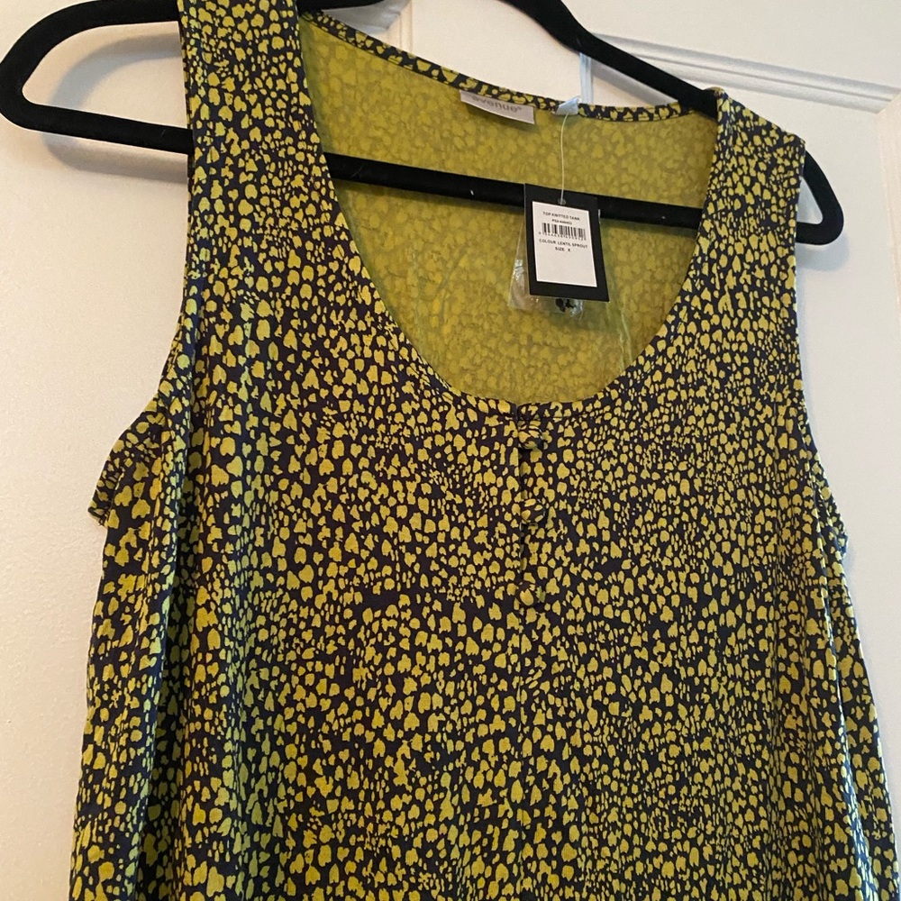 Avenue Lime and Black Tank Top